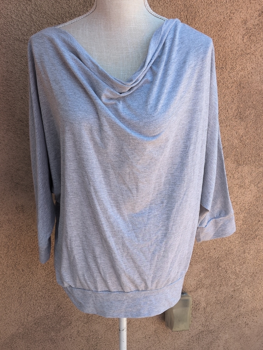 Jones New York Metallic Cowlneck Dolman Sleeve Sweater Preppy Careerwear Flowy